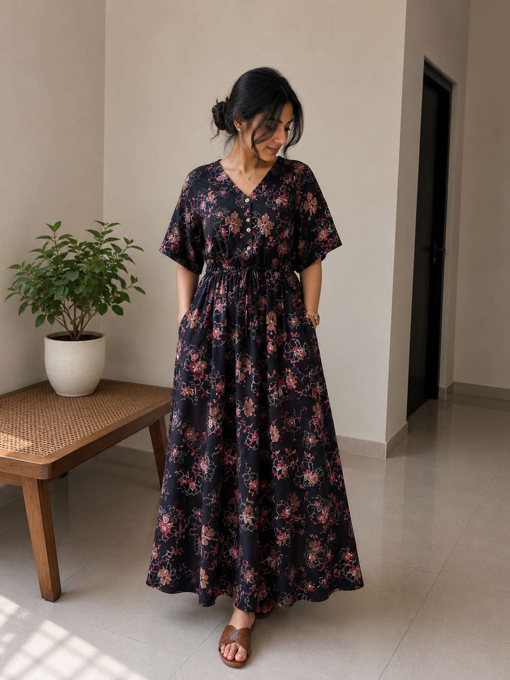 Floral maxi dress 🌸🌼