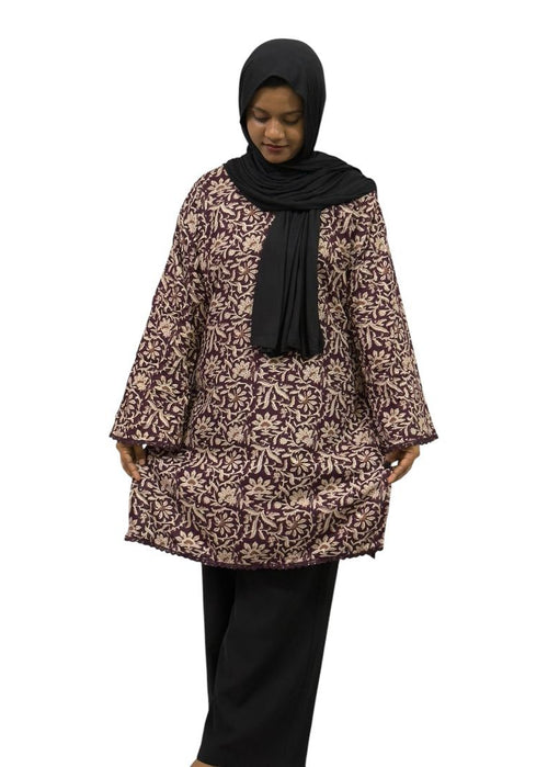 Elegant Floral Printed Long Top | ENNAH DESIGNS