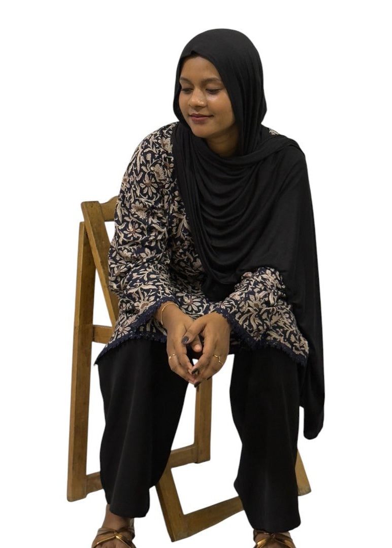 Elegant Floral Printed Long Top