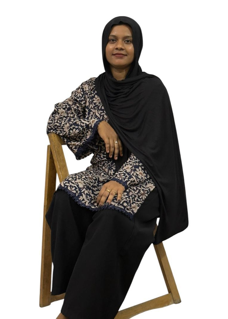 Elegant Floral Printed Long Top
