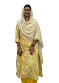 Elegant Yellow Printed Kurti Set | ENNAH DESIGNS