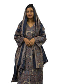Navy Blue Ethnic Printed Kurti Set with Dupatta | ENNAH DESIGNS